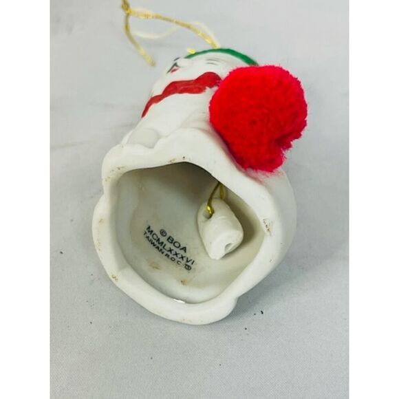 Vintage Cat Jolly Jingles Hand Painted Porcelain Bell Ornament Christmas w Box - Picture 7 of 8